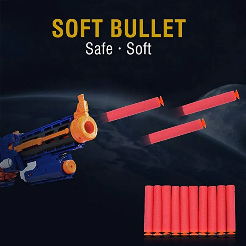 Red Sucker Bullets Toy For Nerf Soft EVA Suction Head Refill Darts Boy Toy Gun for Nerf Series Blasters Xmas Kid Children Gift