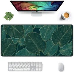 Mousepad Large Home Desk Mats Mouse Pad Green Tropical Plants Mat Office Soft Carpet Anti-slip Natural Rubber Desktop MousePads