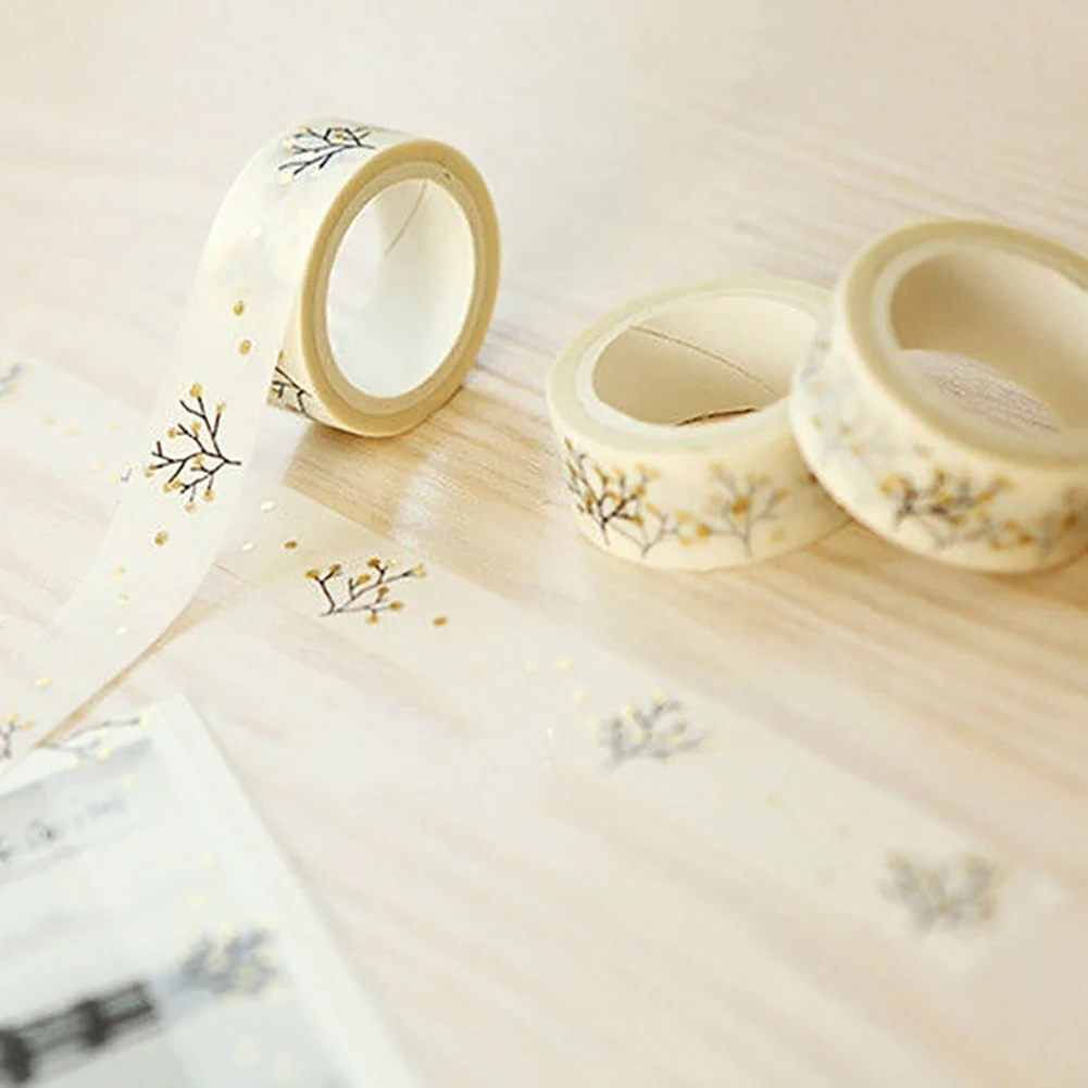 New 2Pcs Wishing Tree DIY Paper Adhesive Sticker Decorative Washi Tape Stationery