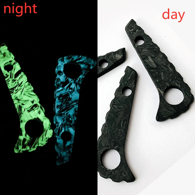 Luminous Carbon Fiber and Resin Back Spacer Tool for Spyderc Paramilitary 2 C81Folding Knife, 1Pcs