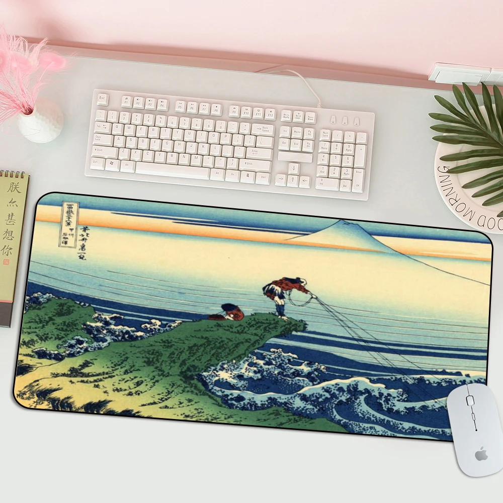 

MRGLZY 400X800MM Japanese Ukiyo-e Large Mouse Pad Gaming Accessories Xxl Mousepad Mouse Pads Gaming Pc Keyboard Rest