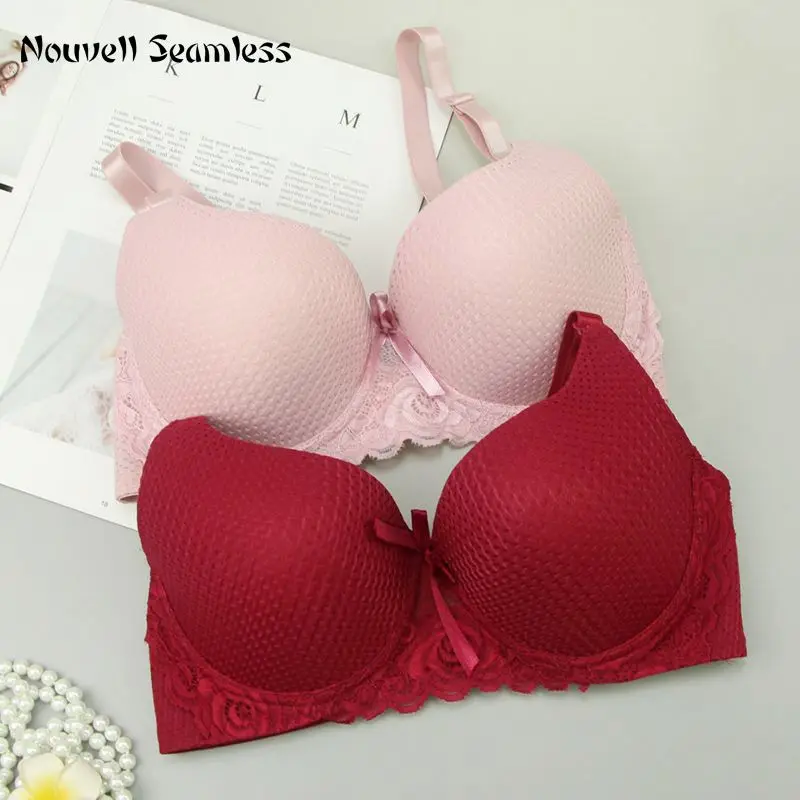 

Nouvell Seamless Brand Womens Bra Plus Large Size Lingerie Super Push Up Lace Sexy Underwire Underwear For Lady