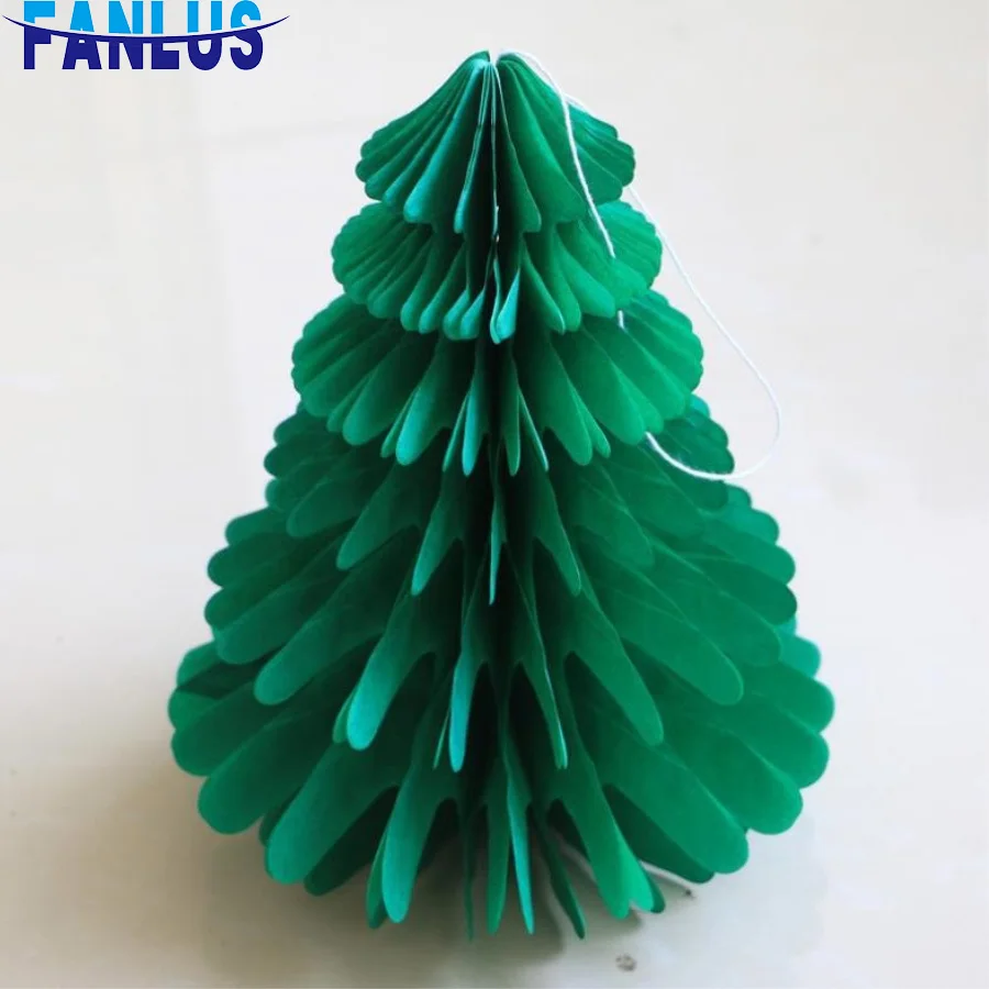 1pcs/lot 7.5cm/20cm Christmas Tree Honeycomb Party Decoration Christmas Decorations For Home Christmas Tree Decorations favors