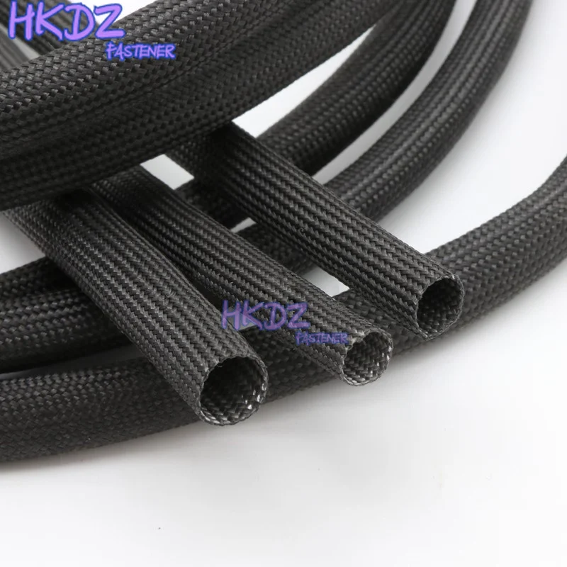 1/5M ID 1mm ~ 40 mm Braided Fiberglass Sleeve 600 Deg.C High Temperature Chemical Glass Fiber Tube Fiberglass Sleeving