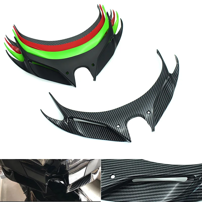 FOR KAWASAKI Ninja 250 Ninja 400 2018-2019 Front Fairing Aerodynamic Winglets ABS Plastic Cover Protection Guard Ninja250/400 18