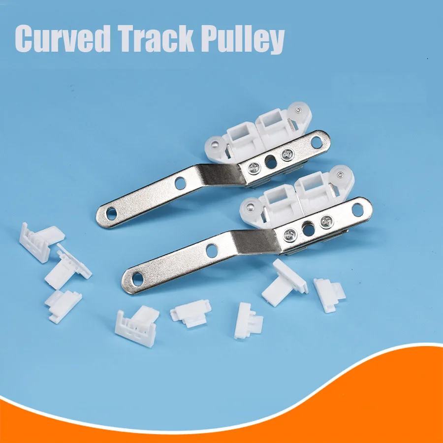 2 pcs/pack Electric Curtain Rail 3 Buckle Belt Roller Pulley Boom Smart Home Intelligence Curved Track Pulley Accessories