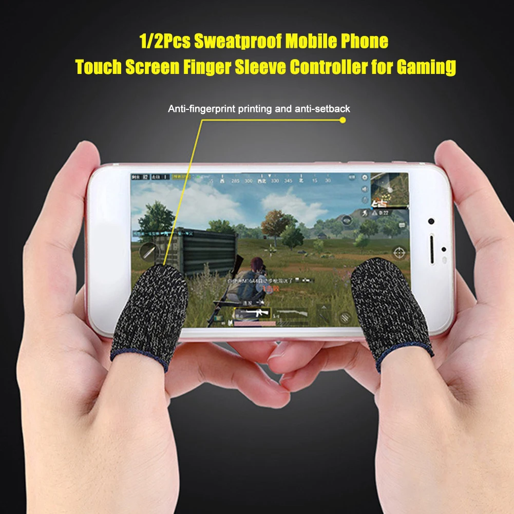 1/2Pcs Pubg game Glove Tablet Screen Touch Mittens Sweatproof Screen Finger Sleeve Controller Mobile Phone Gaming Gloves