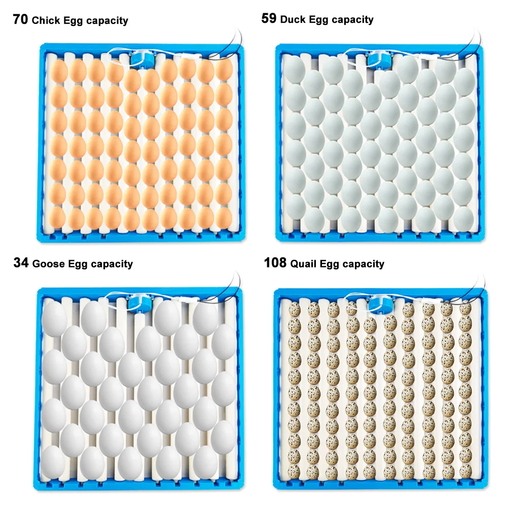 360° Automatic Rotary Egg Tray Eggs 70-108 Eggs Turner Roller Pattern Incubator Accessories Farm Incubation Accessory 220V