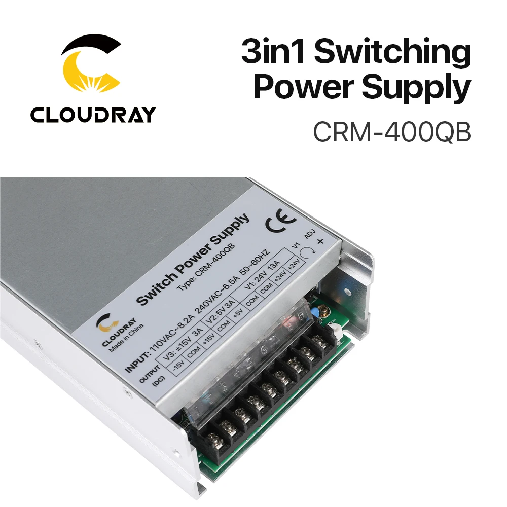 Cloudray 3in1 Switch Power Supply 5V 15V 24V  13.5A 3A CRM-400QB 110V/220V  for Fiber Marking Machine Power System