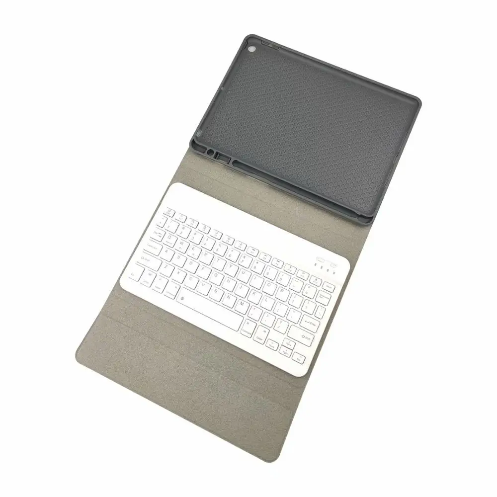 Funda para teclado con Portalápices para Ipad 7 2019, carcasa de cuero PU para IPad de 10,2 pulgadas, 2019, funda para teclado Bluetooth y bolígrafo