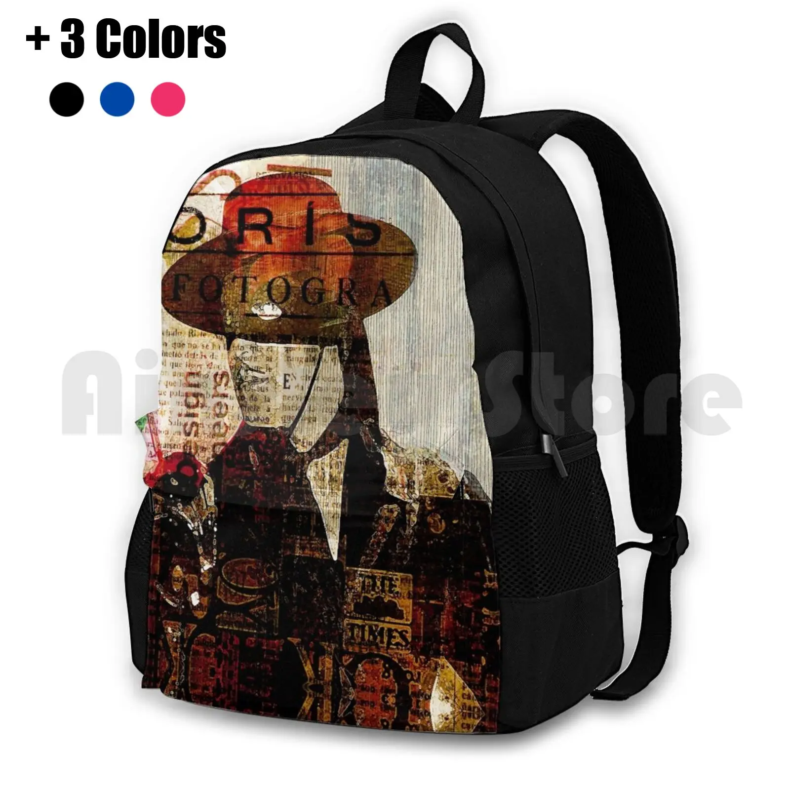 El Zorro Outdoor Hiking Backpack Riding Climbing Sports Bag Movies Hero Cinema Actor Typography