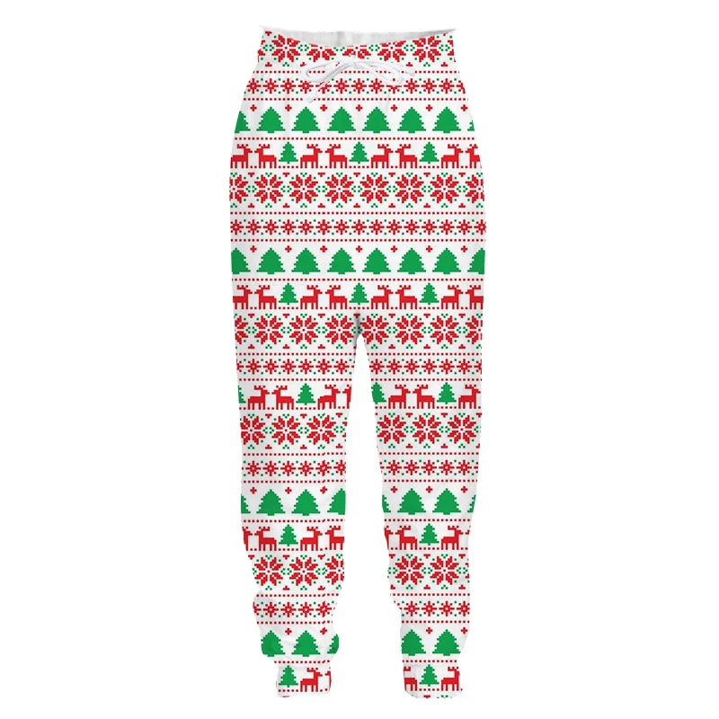 Jumeast Men Women 3D New Year Merry Christmas  Oversized Streetwear Harajuku Casual Long Pants Sweatpants Spring Autumn Trousers