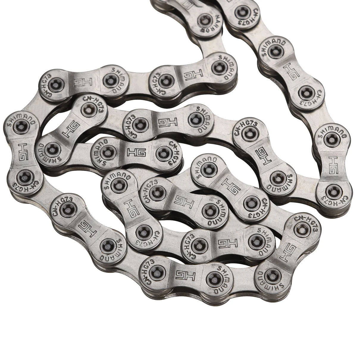 Bicycle Chain 9 27 Speed HG73 Mountain Road Bike MTB Chains Parts Electroplated Silver 116 Links With Magic Buckle