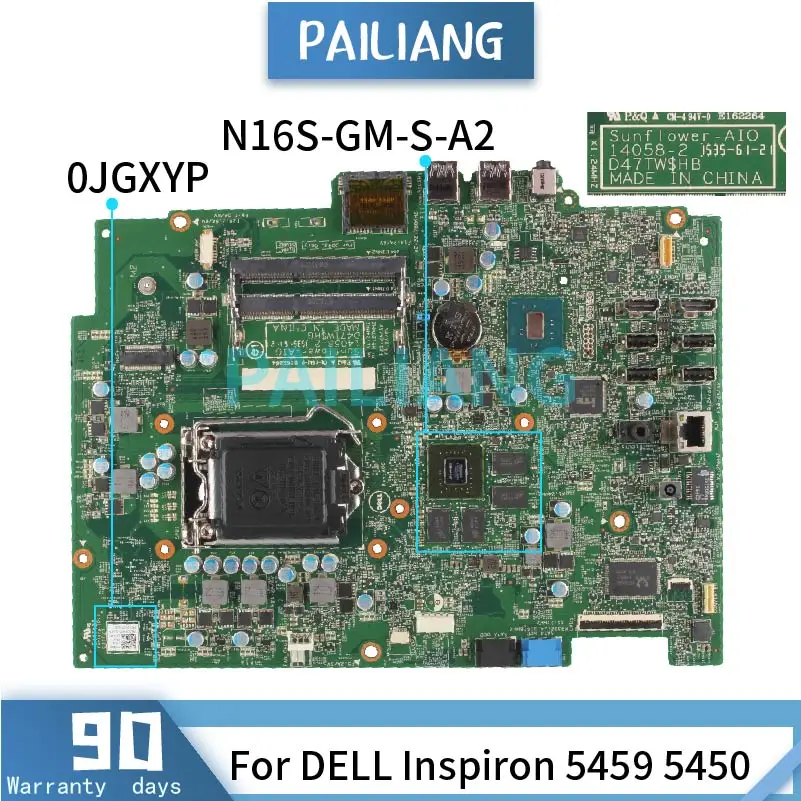 

Материнская плата для ноутбука DELL Inspiron 5459 5450, материнская плата CN-0JGXYP 0JGXYP 14058-2 SR2CA N16S-GM-S-A2 DDR3 Протестирована