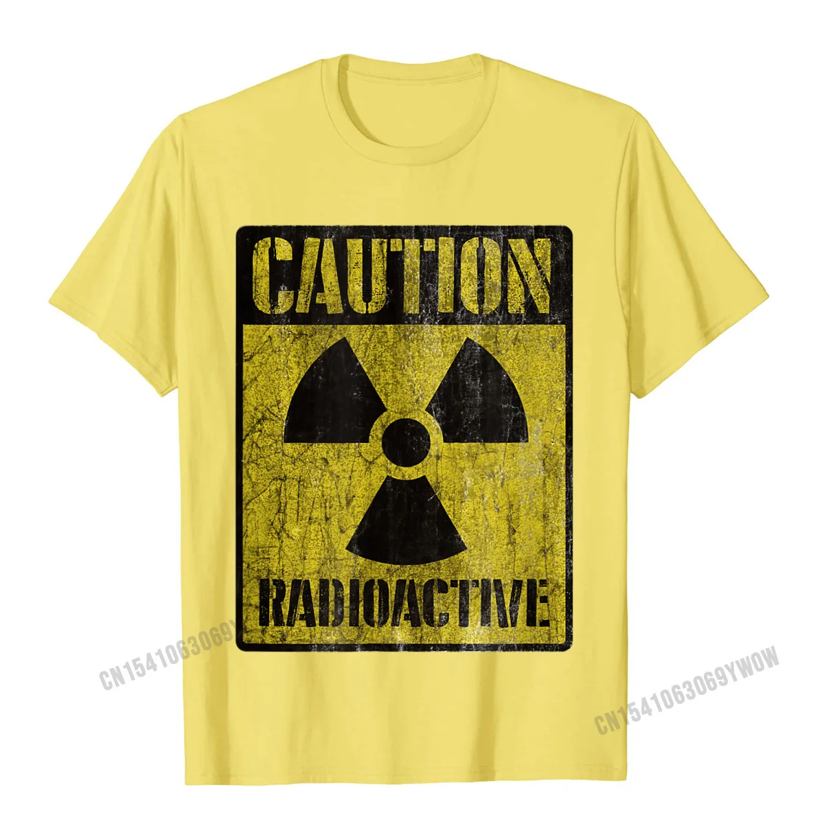 Grunge Caution Radioactive Tshirts for Men Camisas 2023 New Design Funny Top T-Shirts Printed Tops Tees Cotton