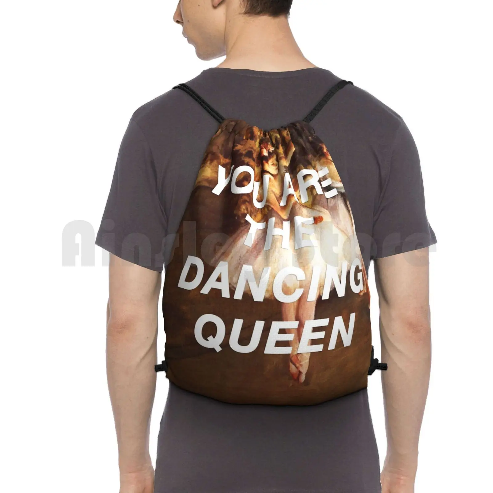 

Degas' Dancing Queen Backpack Drawstring Bag Riding Climbing Gym Bag Edgar Degas Art History Dancing Queen Pop Music Lyrics