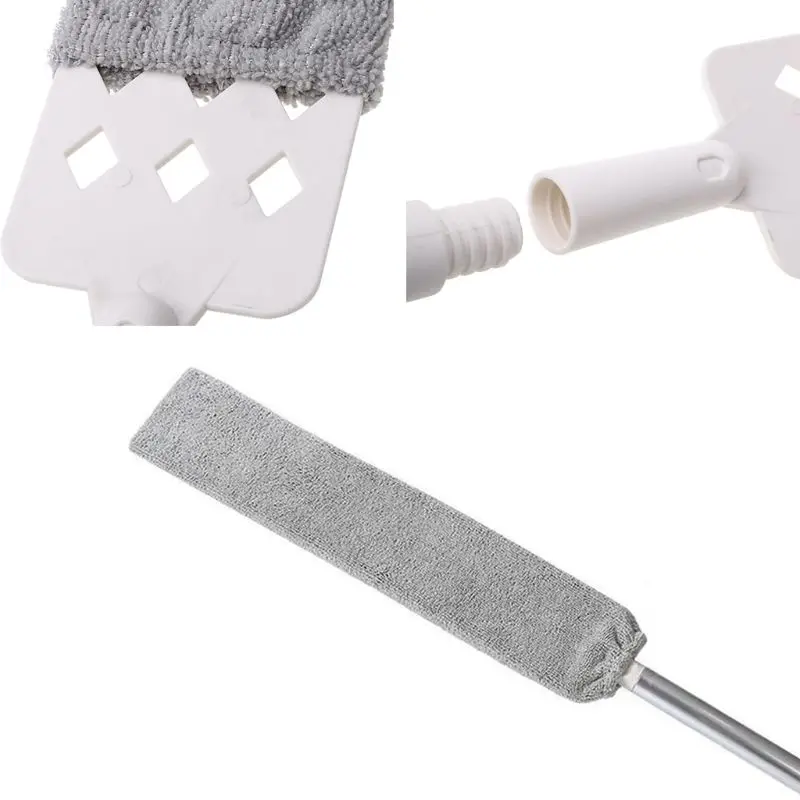 Comodino Polvere Spazzola Flessibile Manico Lungo Mop Famiglia Dusty In Microfibra Duster