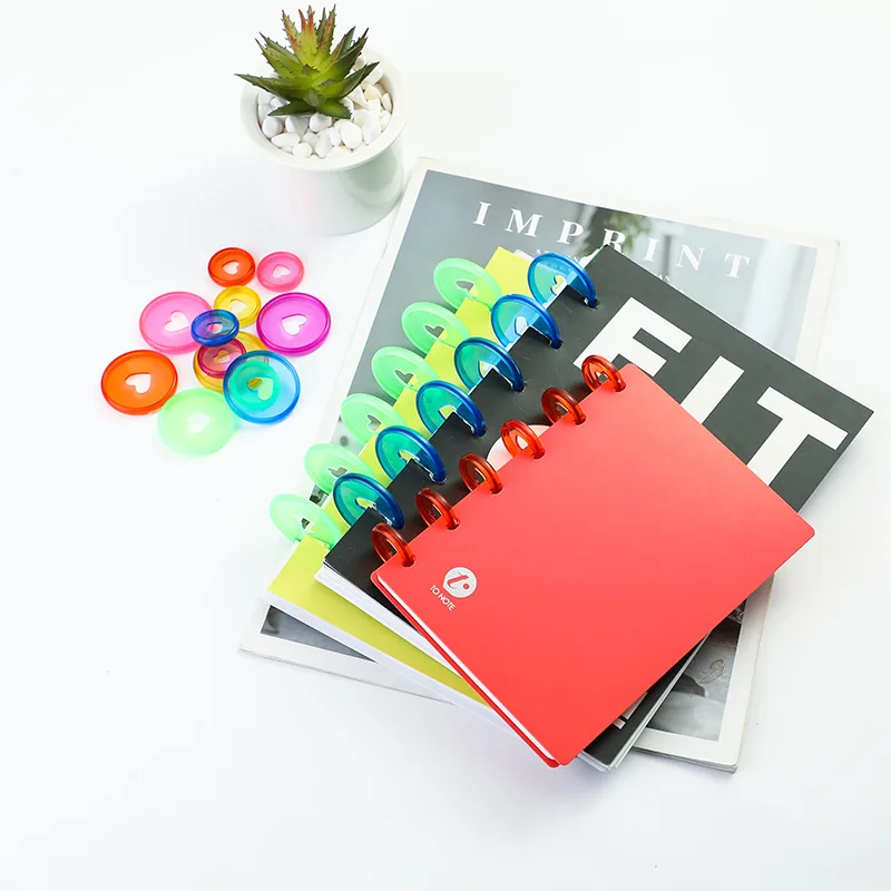 35mm 100pcs Colorful Binder Discs Binding Rings Button Notebook Rings Binder Binding Discs Buckle Binder Rings Mushroom Binding