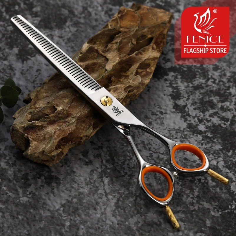 Fenice 7.0inch Professional Dog Grooming Thinning Scissors 50% Thinning rate JP440C Pets Shears for Animal Tools Beauticians