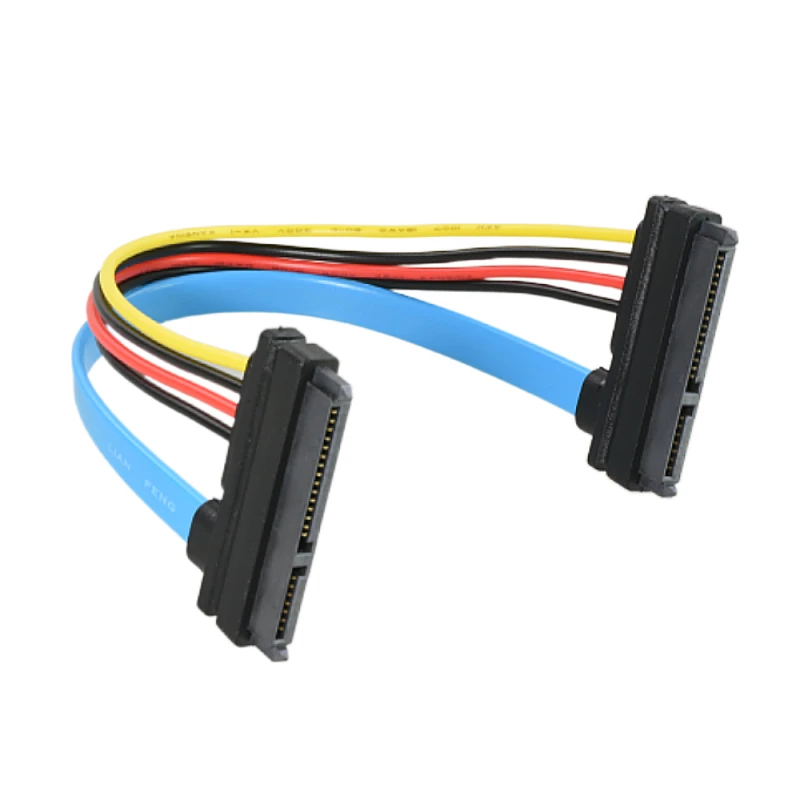 22Pin SATA femmina a 7 + 15 Pin femmina seriale cavo di prolunga SATA cavo di prolunga combinato di alimentazione dati 15cm