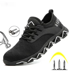 indestructible Design Safety Work Shoes Boots For Men Anti-Smashing Steel Toe Boots Men Construction Shoes Safety Boots Sneakers