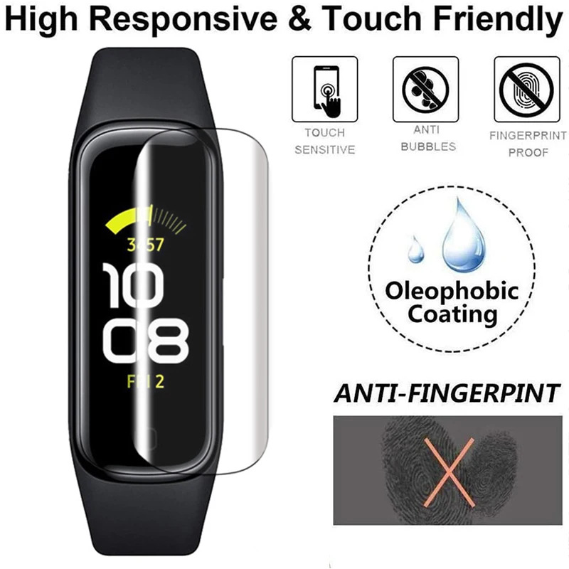 Screen Protector Hydrogel Film For Samsung Galaxy Fit 2 SM-R220 Smartwatch Scratch Proof HD Clear Full Coverage Accessories