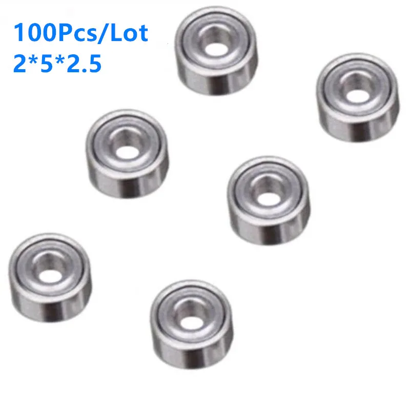 100Pcs Free Shipping 520 Ball Bearing Self-made Parts For Tamiya MINI 4WD  520 Ball Bearing for  MINI 4WD Aluminium Roller S012