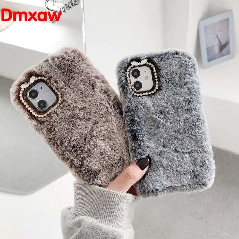 Cute Warm Case For Xiaomi Redmi 9C 8A 10X Pro 10X 5G K30 Ultra Note 9 Pro Max 9S 8T 8 Pro Soft Fur Plush Furry Fluffy Cover