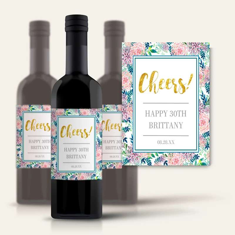 20pcs Custom Personalized Wedding Wine Bottle Stickers Marriage Anniversary Birthday Party Cheer Wine Labels Diy Decorating