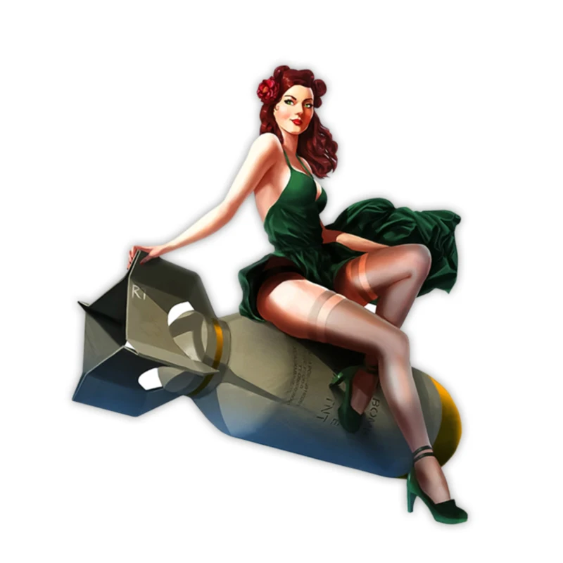 Pin Up Sexy Girl Vintage Racing Tools Retro Car Sticker Automobiles Motorcycles Exterior Accessories Vinyl Decals,13cm*11.3cm