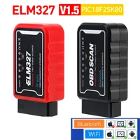 ELM327-herramienta de diagnóstico OBDII con WiFi, Bluetooth V1.5, PIC18F25K80, ELM 327, ICAR2, OBDSCAN, lector de códigos, escáner, accesorios para coche