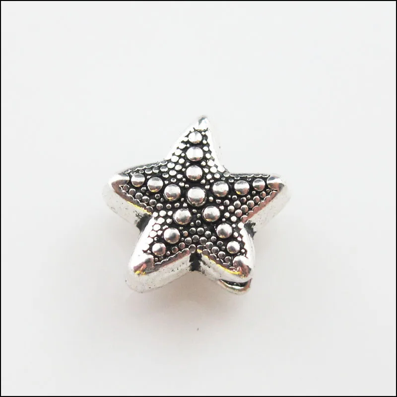 20 New Charms Tibetan Silver Tone Sea Starfish Spacer Beads 10x10.5mm