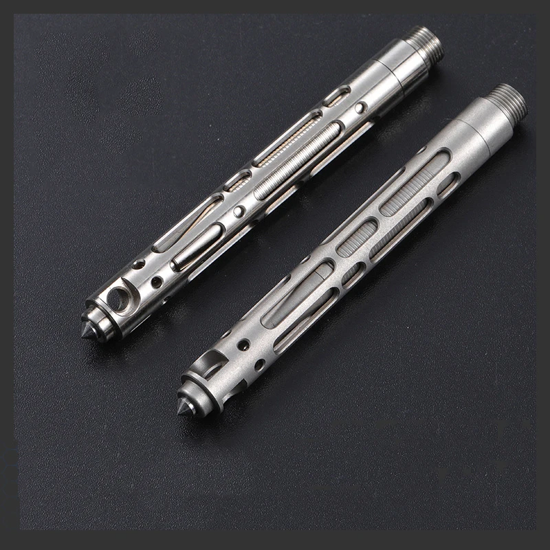 Tungsten Steel Titanium TC4 Tactical Pen Self Defense Outdoor Tool Keychain Portable Pocket Business Writing Broken Window Tool