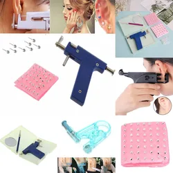 1PCS No Pain Double Pistol Plug Stud Earrings Tool Professional Safety Ear Piercing Tool Ear Piercing Body Jewelry