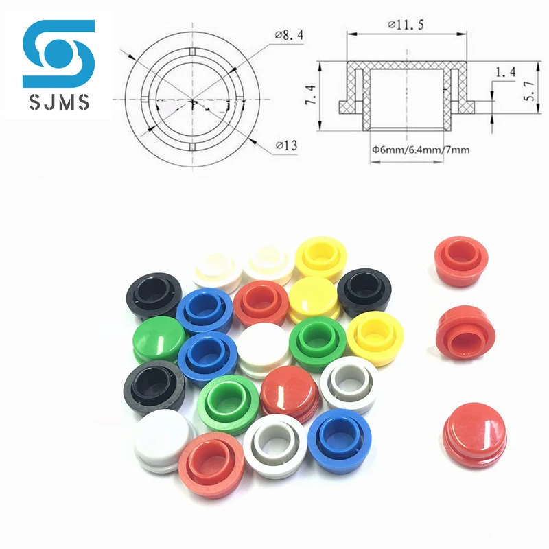 Micro Switch Button Cover A105 Momentary Switch Button Cover Size 13*7.4mm for 12*12MM cylindrical tact switch 50pcs