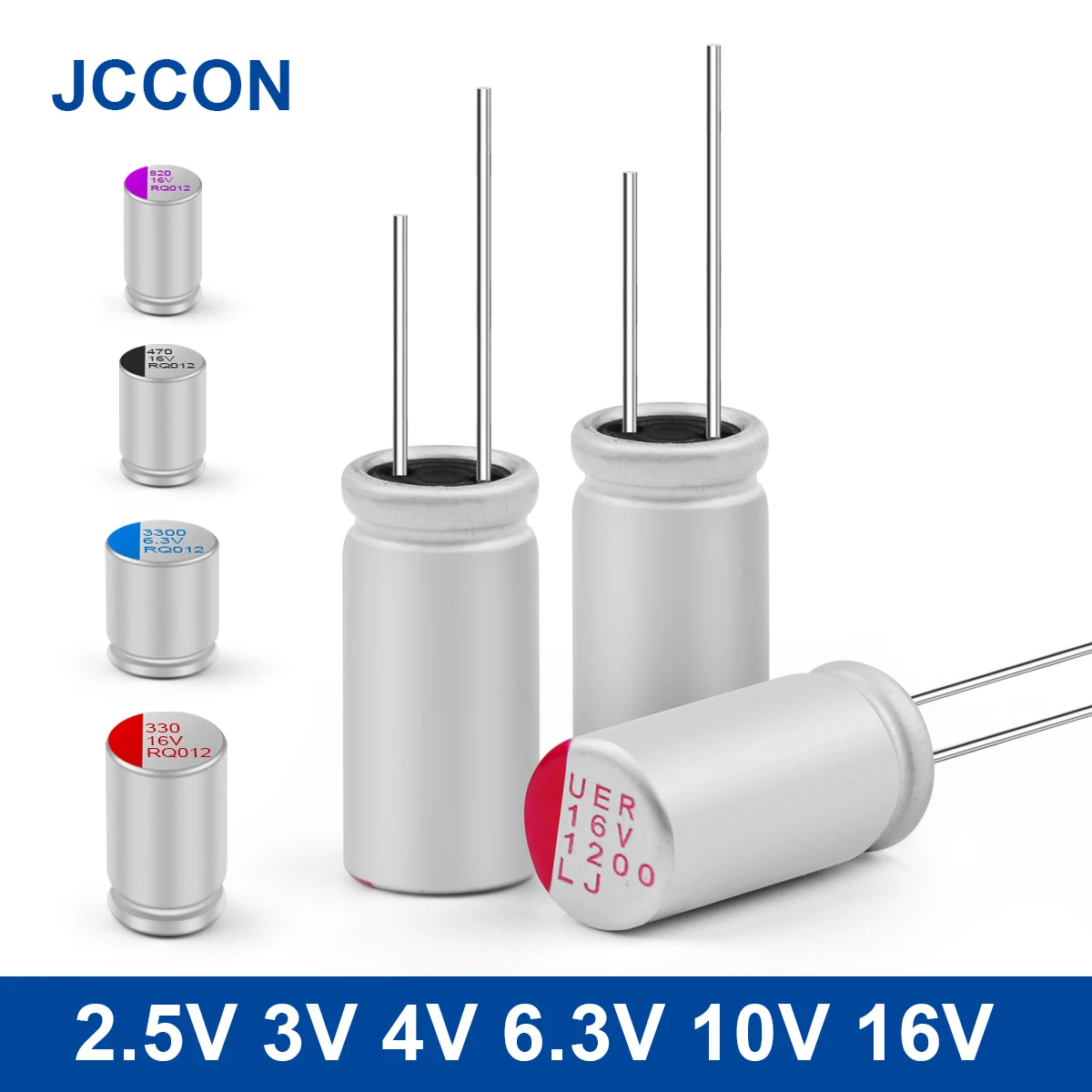 20PCS Solid Capacitor Płyta główna 2.5V 3V 4V 6.3V 10V 16V 100UF 270UF 470UF 560UF 100UF 1000UF Solid Capacitors do kart graficznych