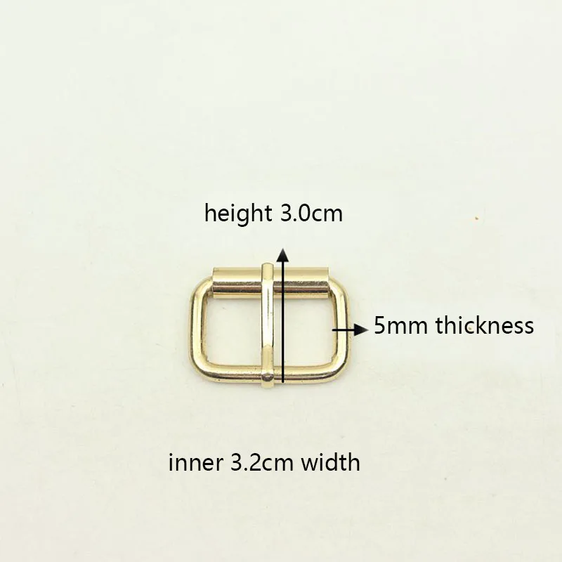20pcs ID32mm Alloy Pin Buckle Belts Head 5mm Thickness Metal Single Needle Roller Belt Buckles DIY Hardware Accessory