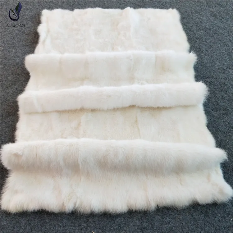 120 cm x 60 cm Natural rabbit fur plate custom size rabbit fur skins for garment shoes DIY purpose