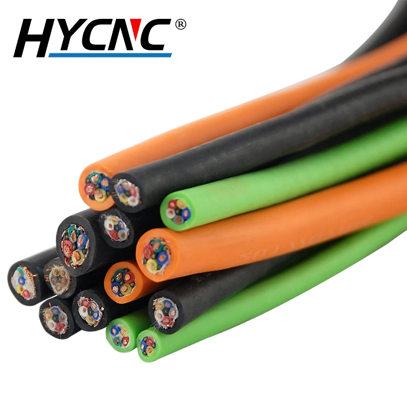 2-5 Core Drag Wire Shielded Cable 1m PVC Flexible Wire Bending Resistant Copper Wire Connection Spindle VFD Inverter