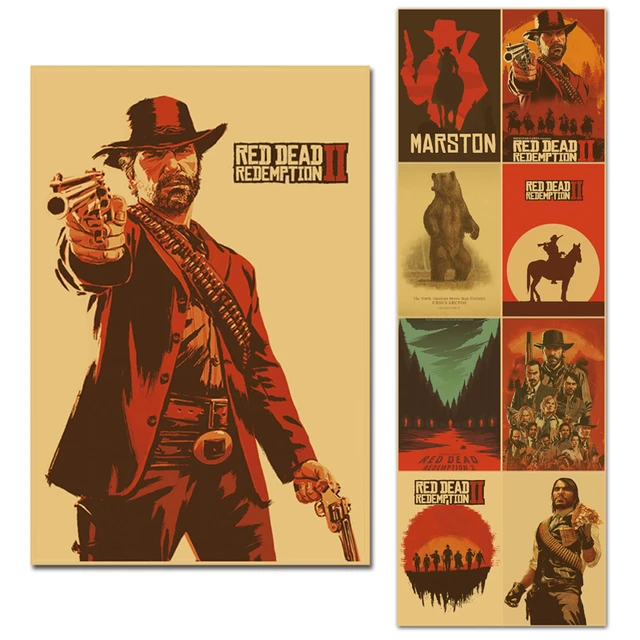 Red dead redemption 2ゲームポスター,家の装飾,30x45cm,レトロな 
