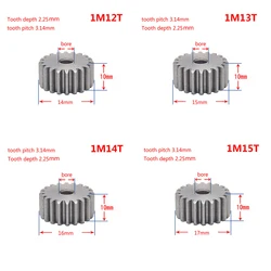 1/2 Pcs 45# Steel Spur Gear 1Modulus 12Tooth - 27Tooth Metal Gear Thickness 10mm Outer Dia 14-29mm For Electricity Textile Field