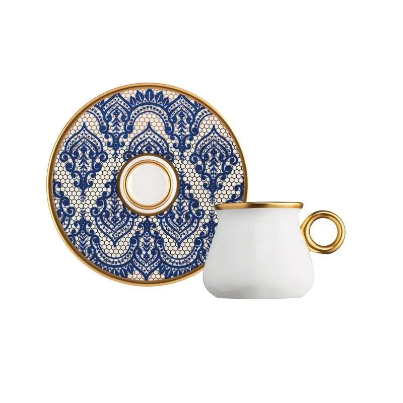 

DOLBOVI Glazze Mirage Blue 6 Personality Boutique Turkish coffee cup Pad mug кружка coffee cup cup