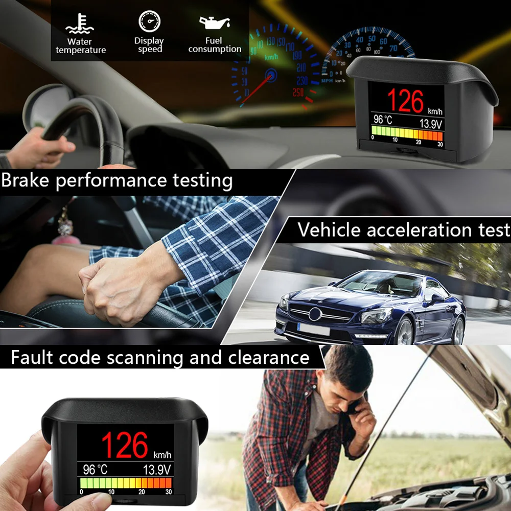 ANCEL A202 On-board Computer Car Digital Computer Display Speed Fuel Consumption Temperature Gauge OBD2 Automobile Scanner