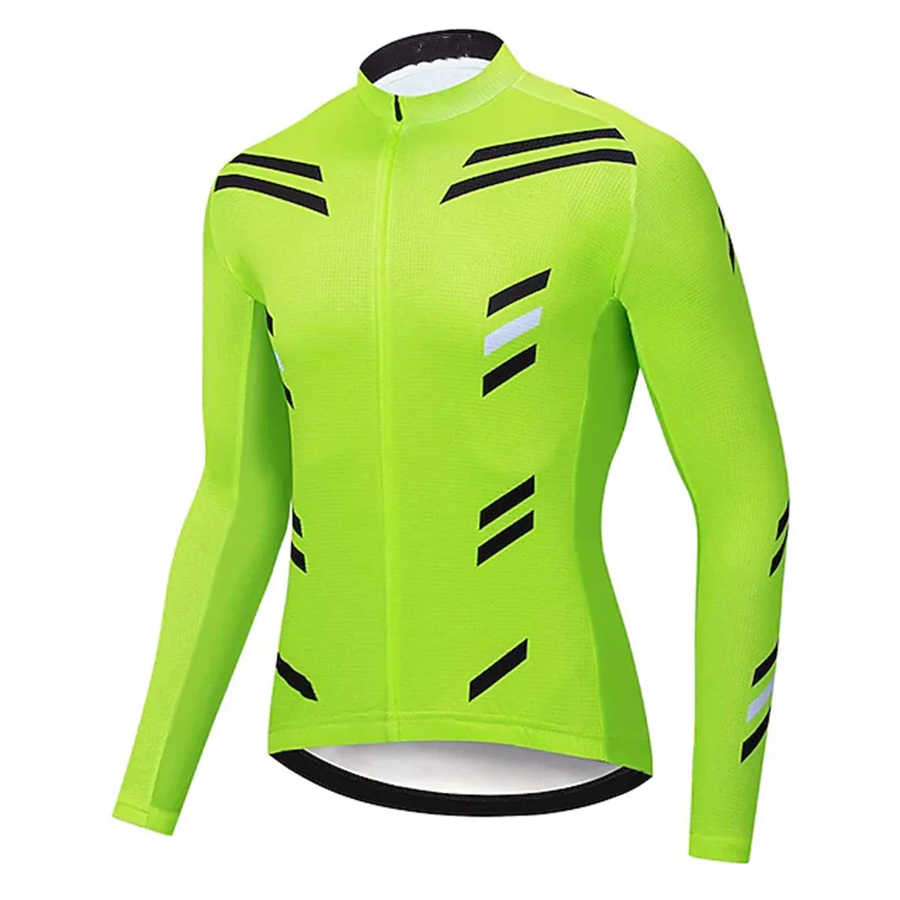 Polyester Design Quick-Dry Jersey Men  Top Mountain Cycling Jersey Long Sleeve Custom Sublimation 2021 New Riding Bike Hot Sale