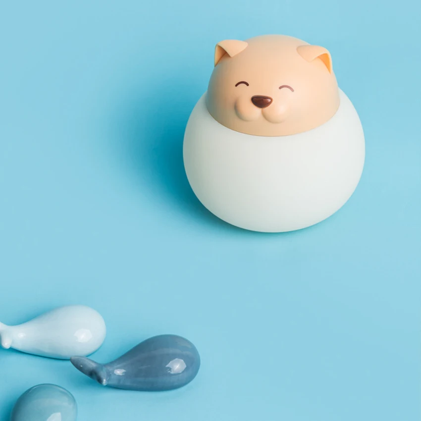 子供のためのかわいい動物のナイトライト、6つのタイマーを備えた赤ちゃんの子供部屋の保育園の常夜灯、寝室のための調光可能でクール/暖かいライト