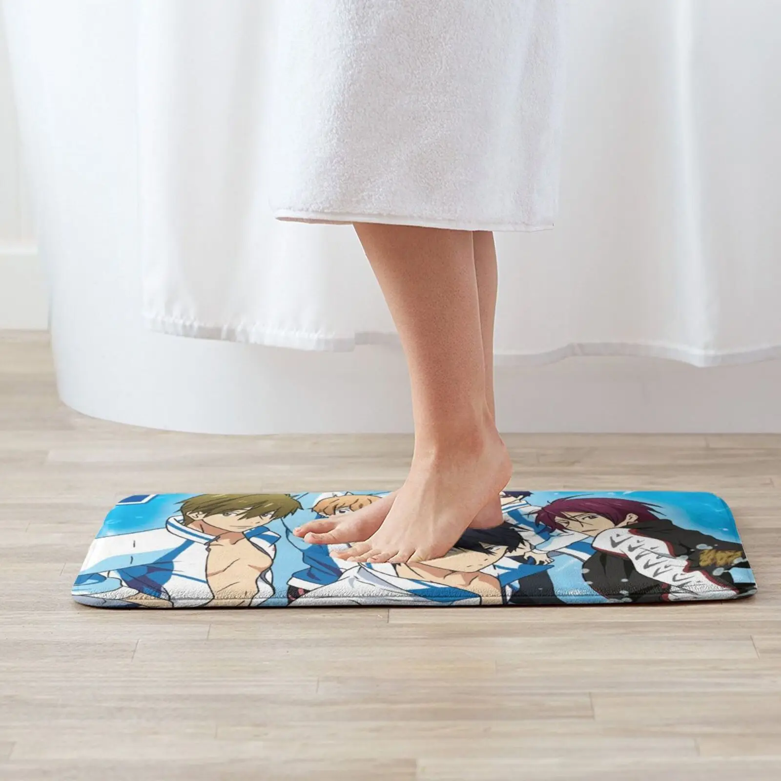 Free! Anime Entrance Door Mat Bath Mat Rug Baseball Texas Softball Football Sports Basketball Aggie Anti-Slip Bedroom Kitchen