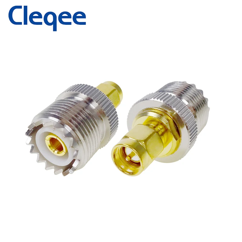 JXSINONE 2pcs UHF SO-239 Female To SMA Male Plug Adapter Coaxial SO239 Connector