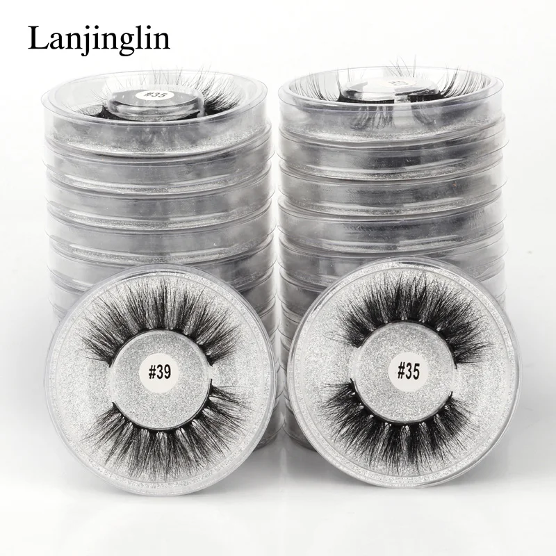 Wholesale Mink Eyelashes 4/100Pairs 3d Mink Lashes Natural false Eyelashes messy fake Eyelashes Makeup Tool False Lashes In Bulk