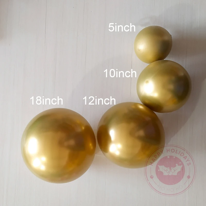5/10/12/18 cali metalowe balony lateksowe złote srebrne niebieskie czerwone okrągłe metaliczne kolorowe balony urodziny wesele dekoracja balonu