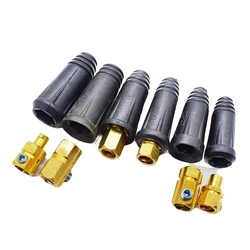 European Electric Welding Machine Rapid Connectors Fitting Cable Connector-Plug 200Amp DKJ 35 50 70 95 2pcs Per Sets